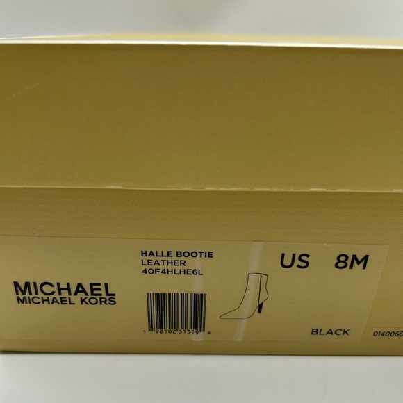 MICHAEL Michael Kors Black Leather Ankle Boots with Silver Heel Size 8M NWB - Picture 12 of 12